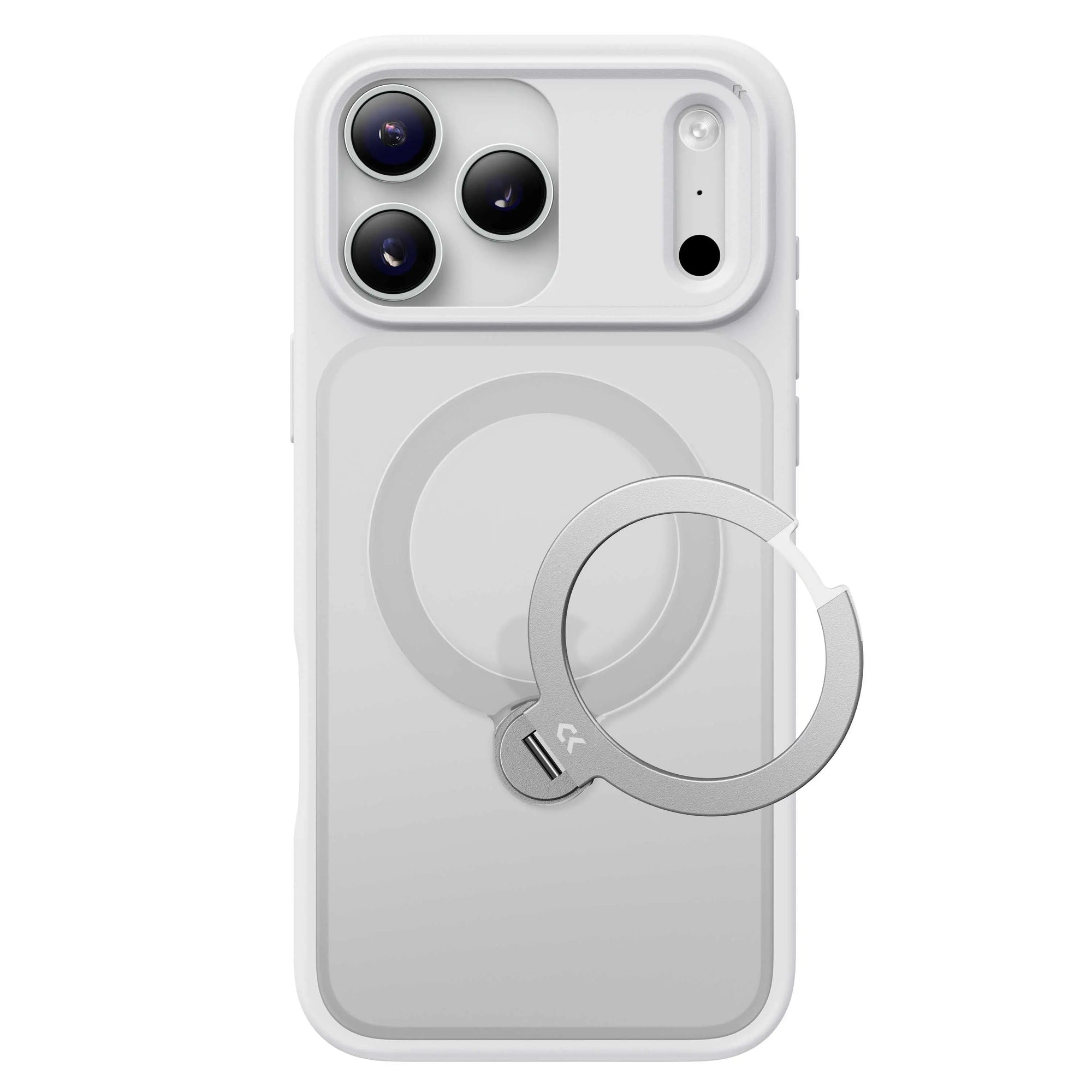 matte magic stand pro iphone 17 case white with ring stand