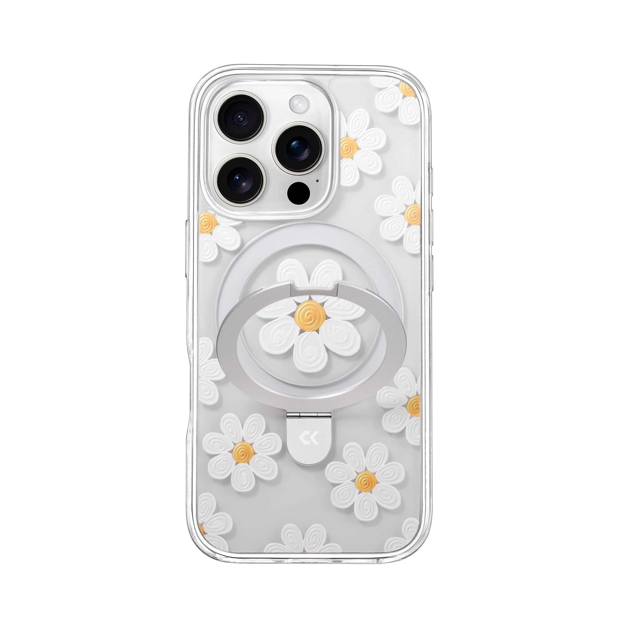 oil painting daisy magicstand iphone 16 case front