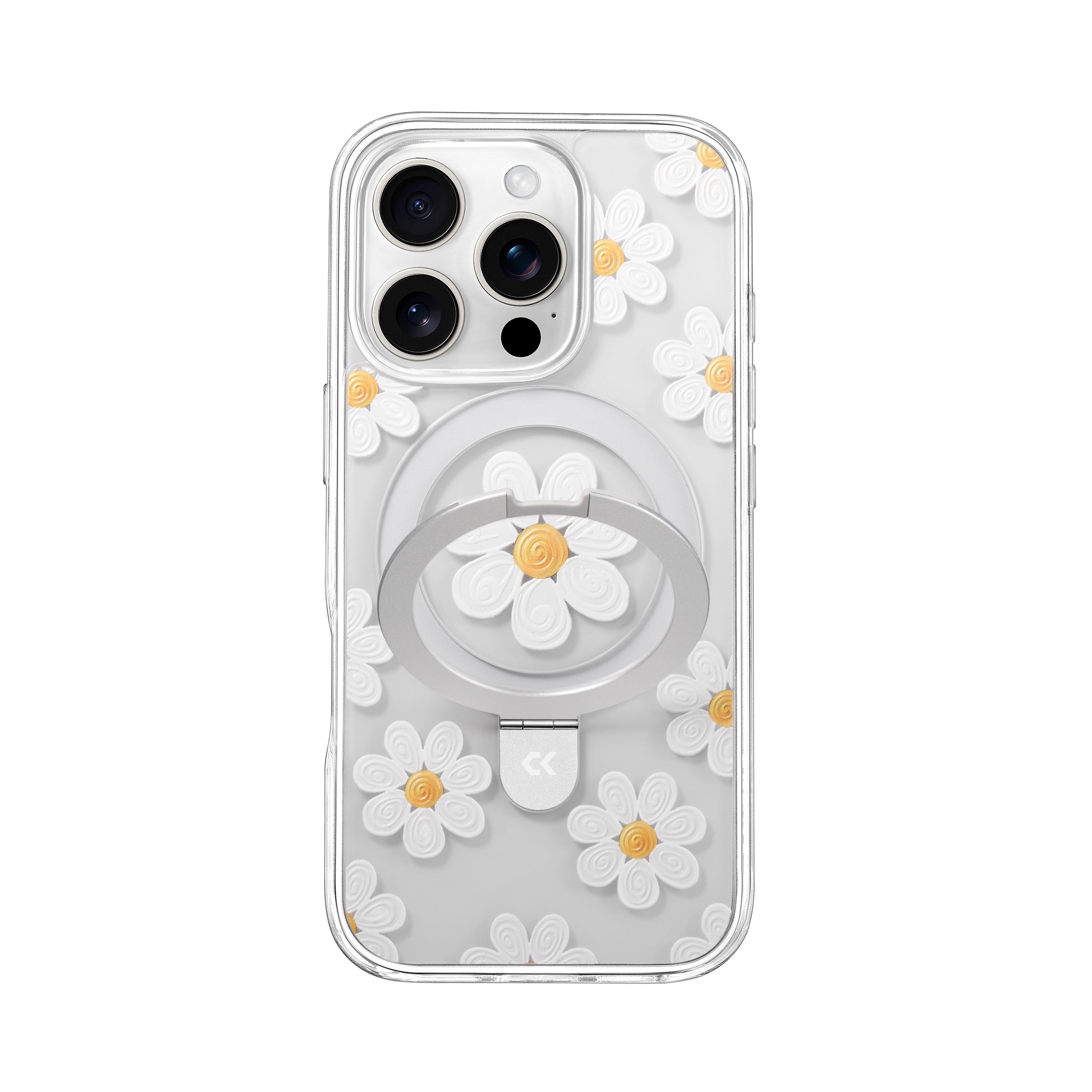 oil painting daisy magicstand iphone 16 case front