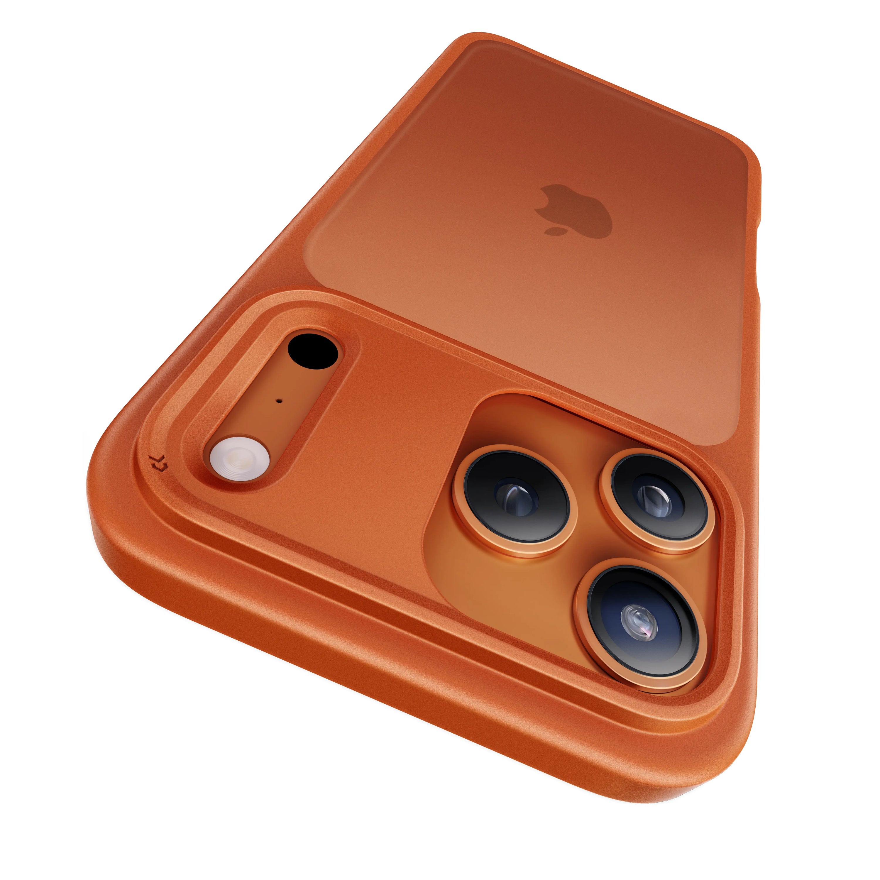 matte basic iphone 17 case orange corner