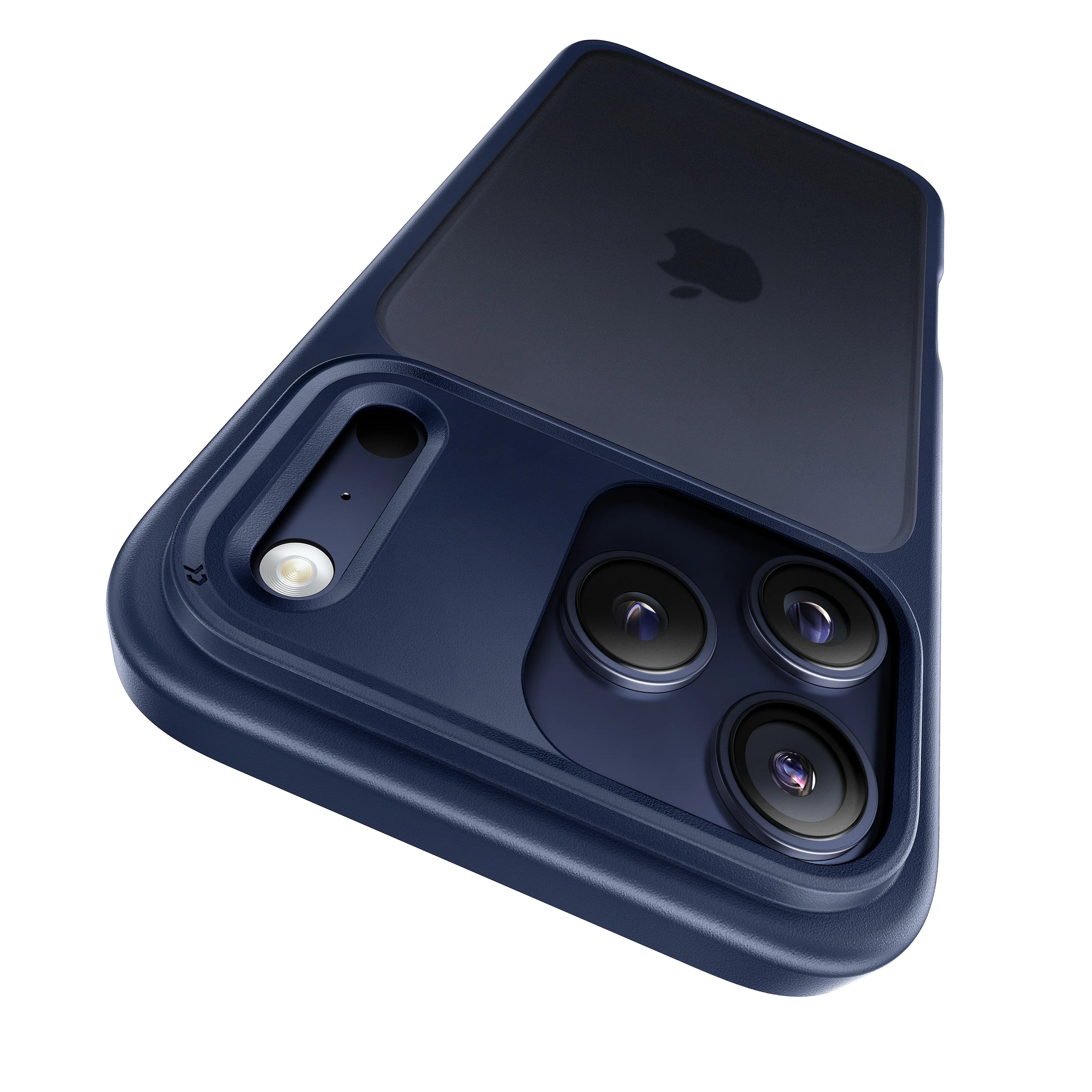 matte basic iphone 17 case blue angled