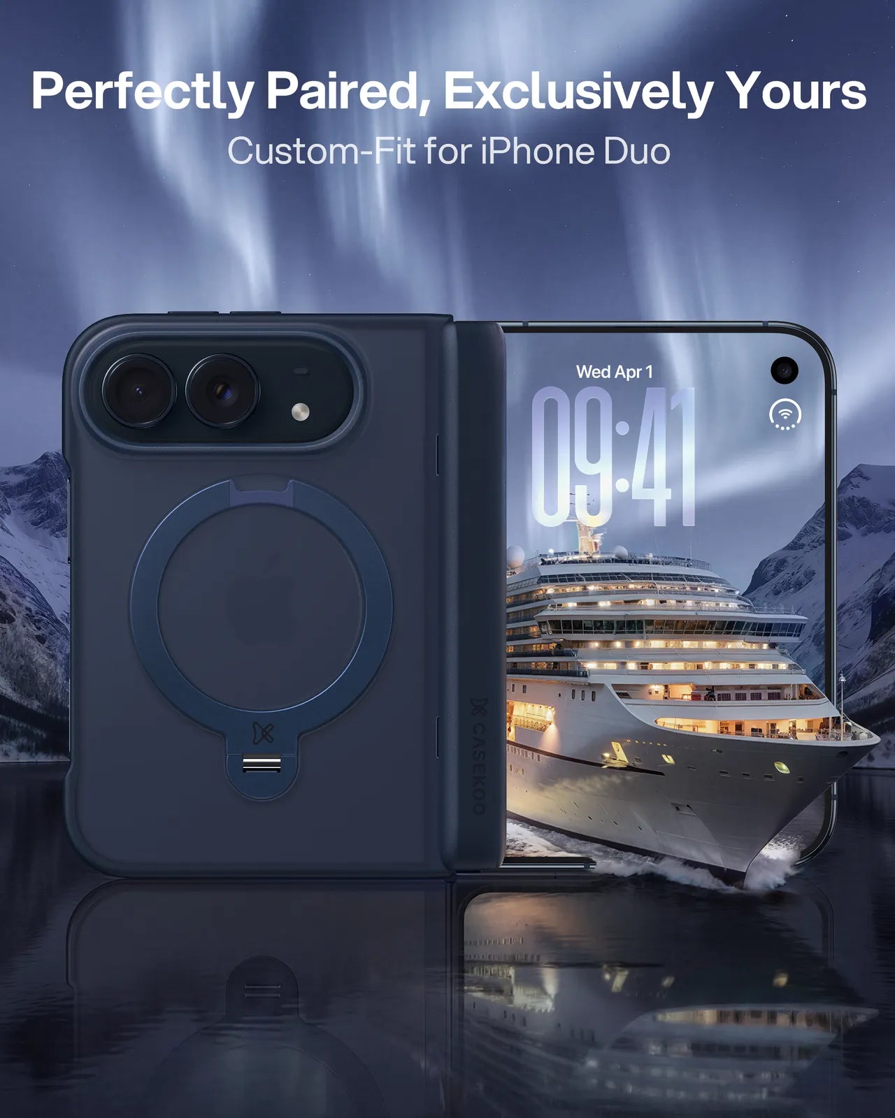Night Sky StandKOO Pro case for iPhone Duo