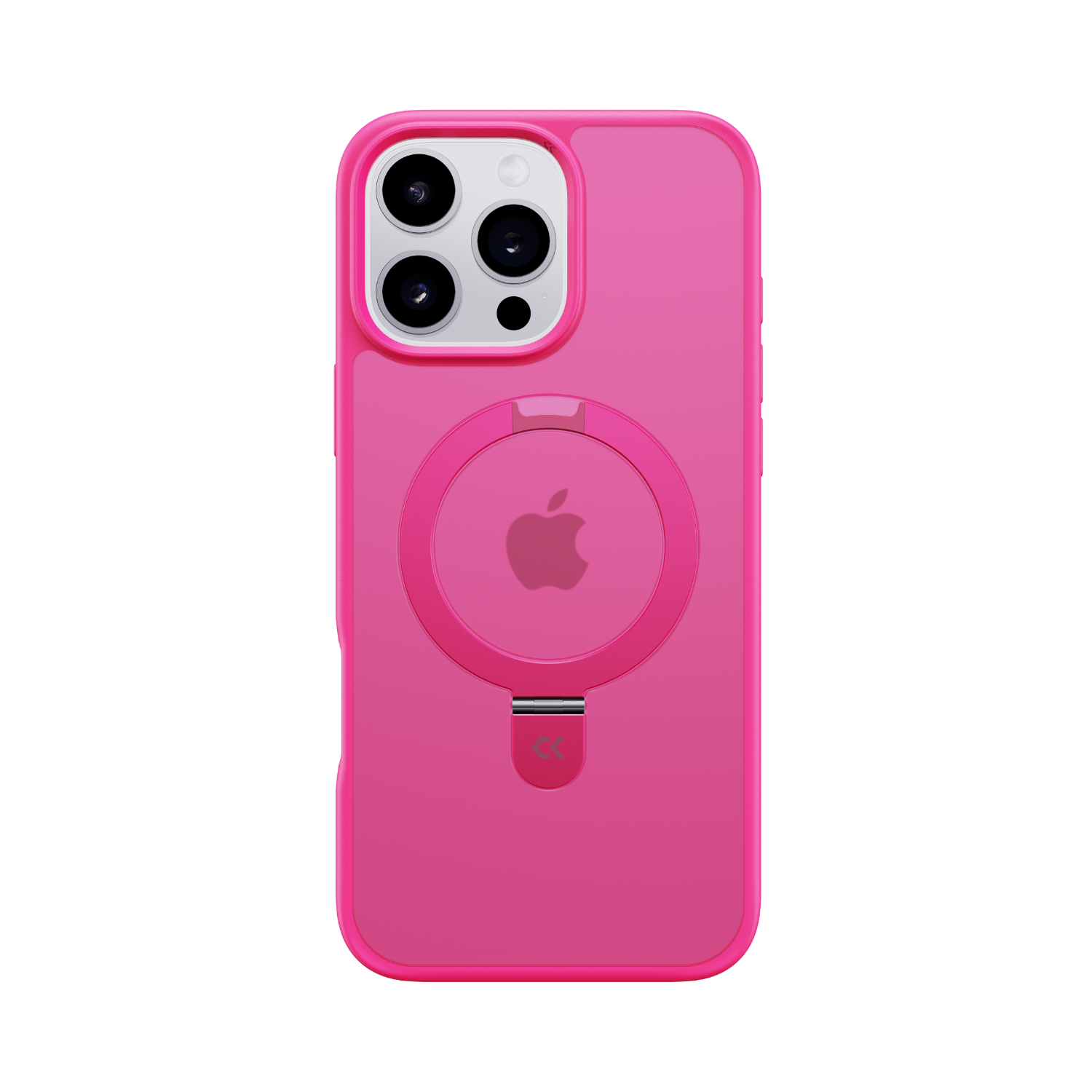 the front view of hot pink matte magic stand