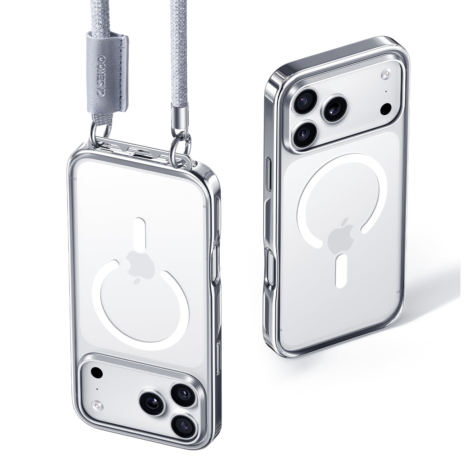 LINKOO™ チタンシリーズ 折りたたみ式インビジブルストラップバックル付き携帯電話ケース