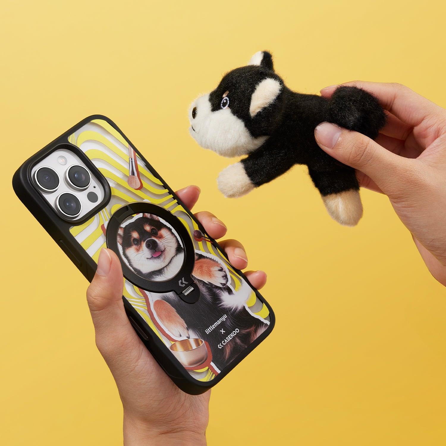 Collab x Manyu Pawfect Chill Time Magic Stand Pro Case Set for iPhone