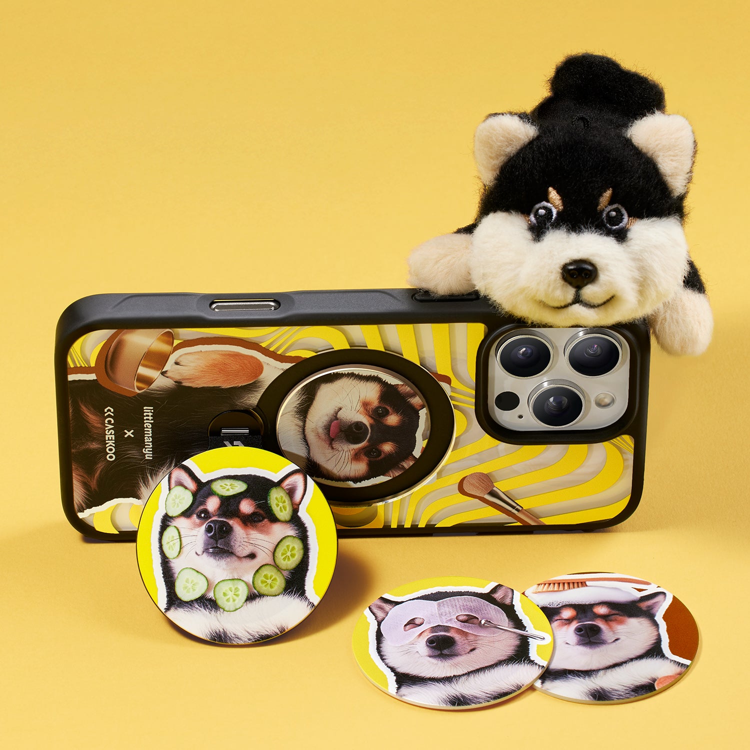 Collab x Manyu Pawfect Chill Time Magic Stand Pro Case Set for iPhone