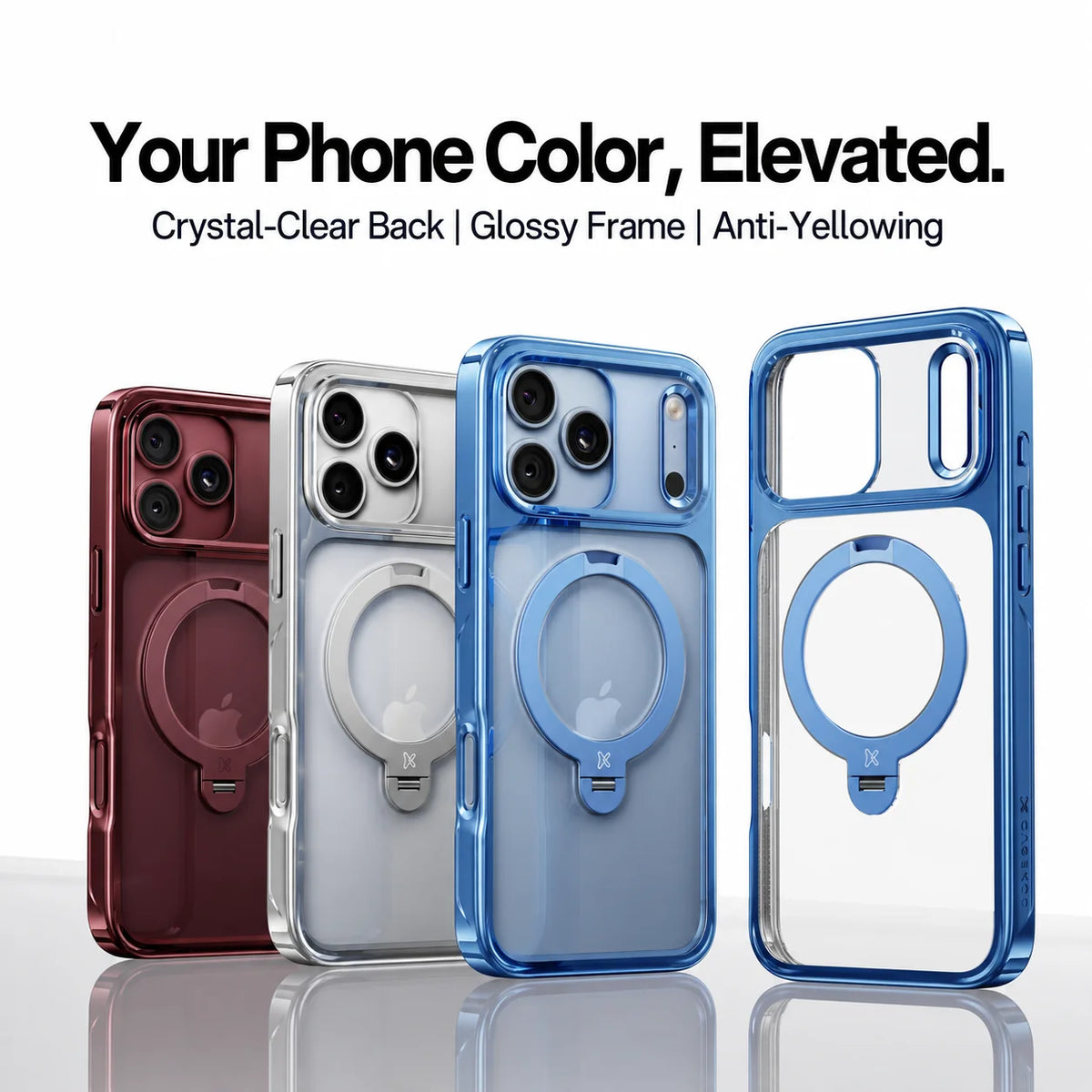 CASEKOO StandKOO Pro Halo Titanium Clear Case