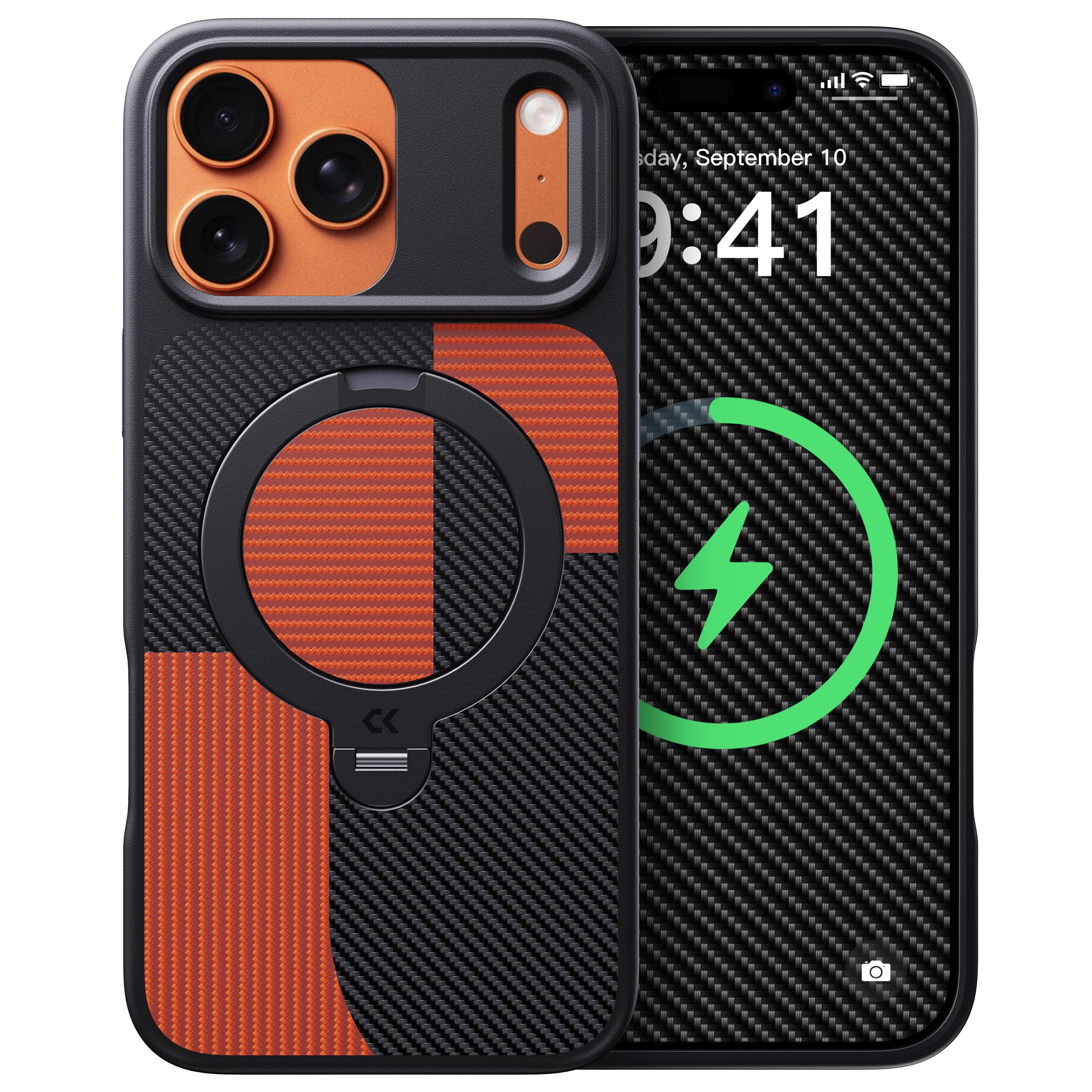 Matte Magic Stand Case for iPhone – Geometric Design-CASEKOO