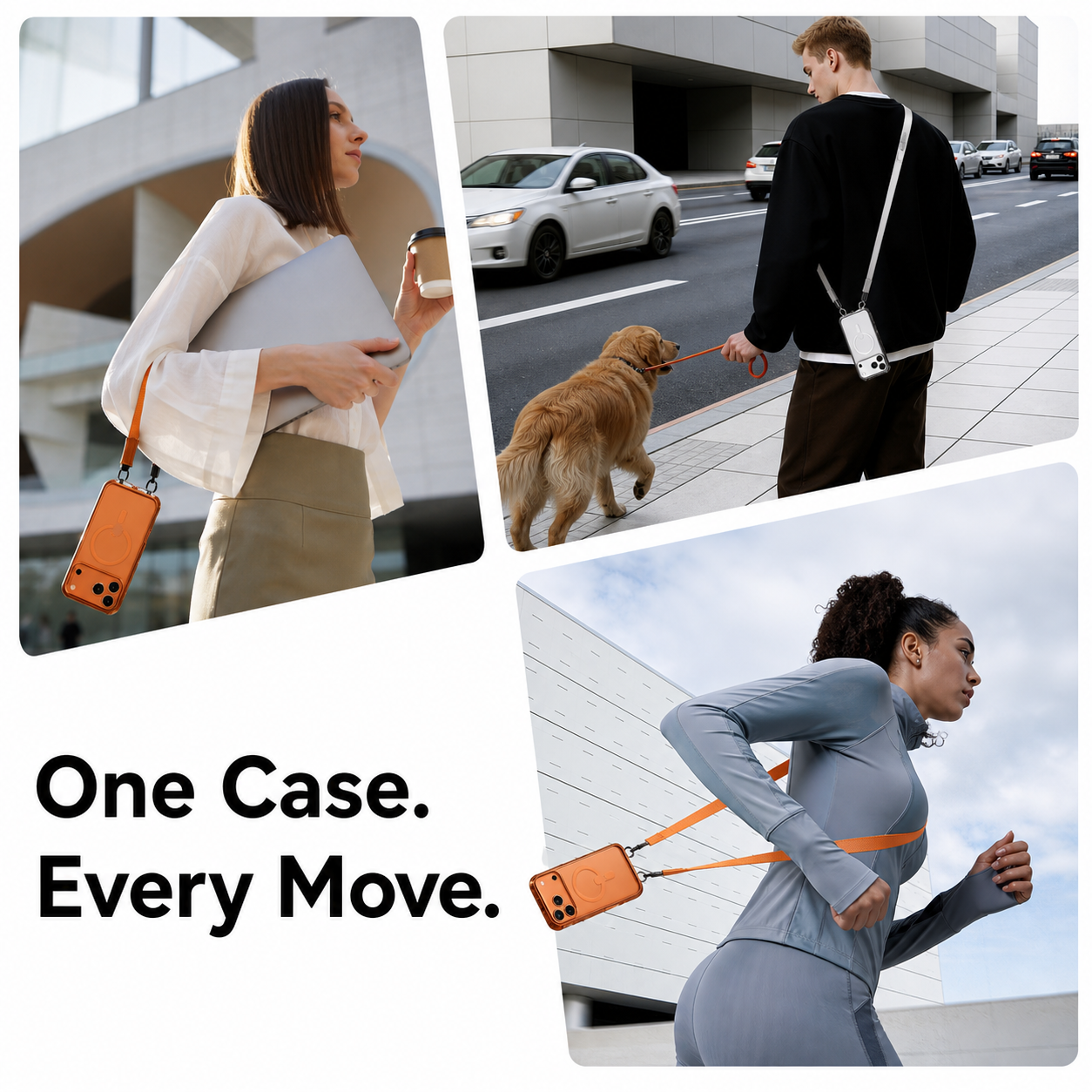 LINKOO™ Titanium series Phone Case with Foldable Invisible Lanyard Buckle