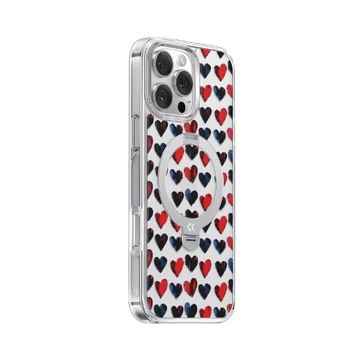 side view of the love struck iphone case showing the design