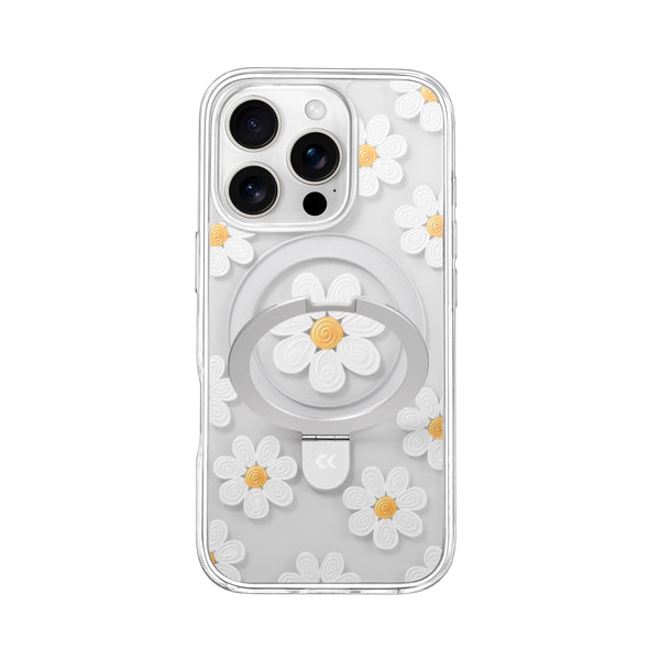 Oil Painting Daisy MagicStand iPhone Case - CASEKOO