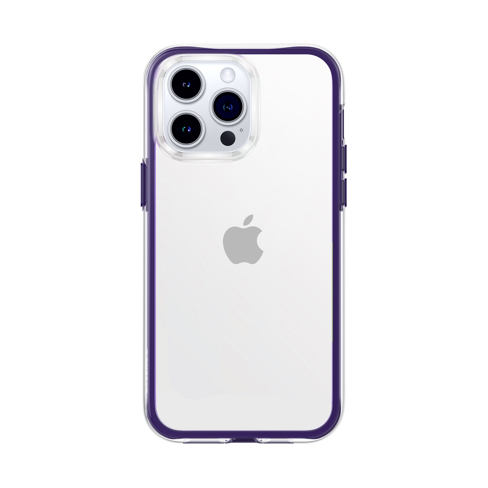 front view of purple air cushion basic iphone case showing the design