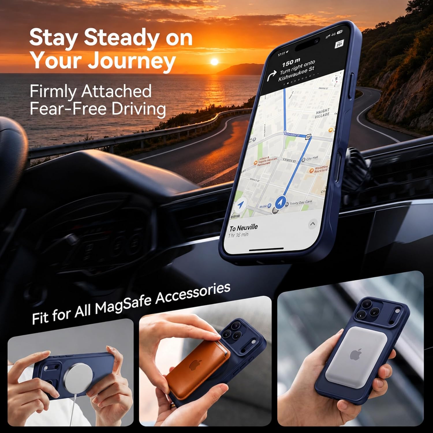 StandKOO Frost case with MagSafe accessory