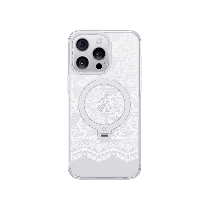 White Lace Magic Stand Pro Case for iPhone