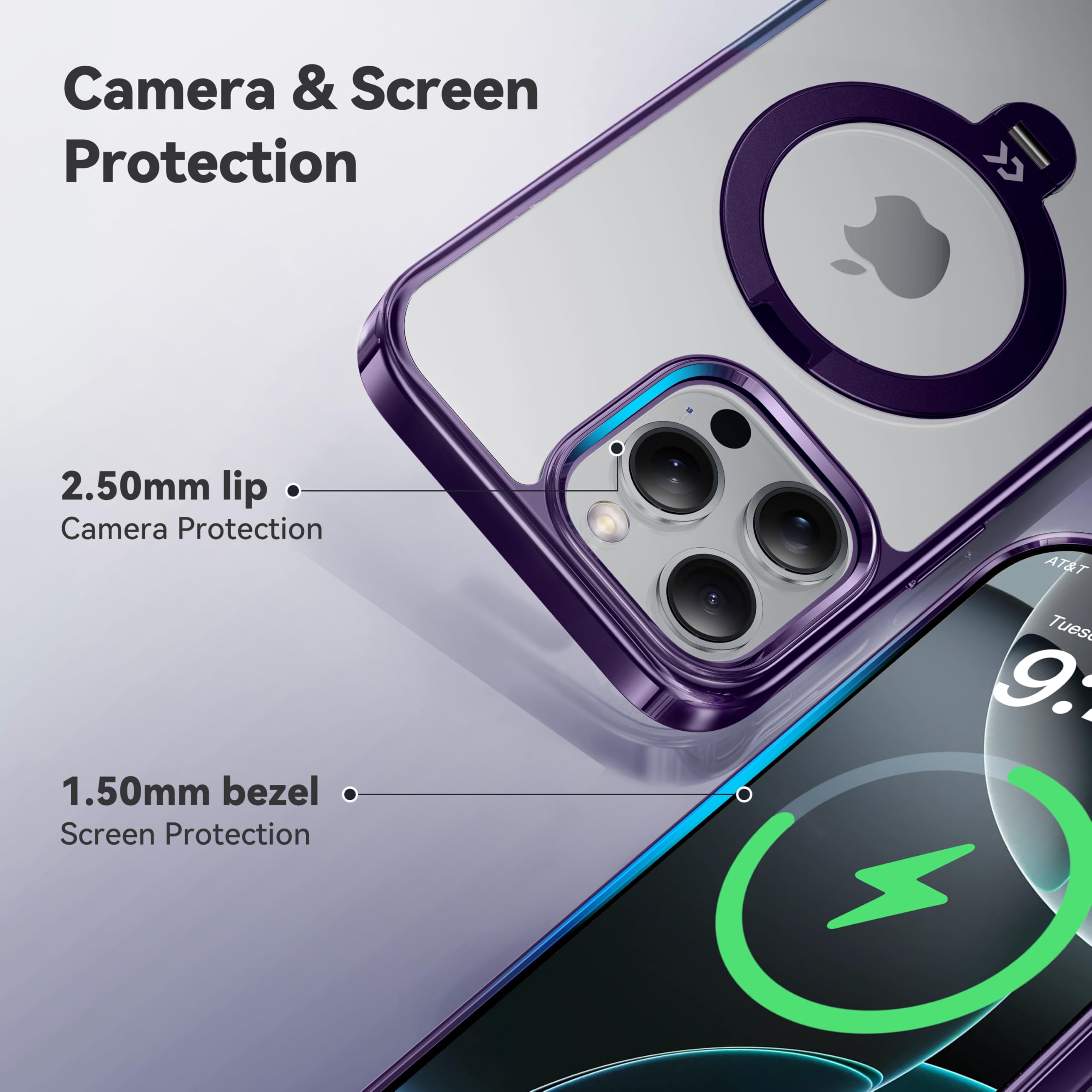 iPhone用チタンスタンドKOOケース – プレミアムシャイン-CASEKOO