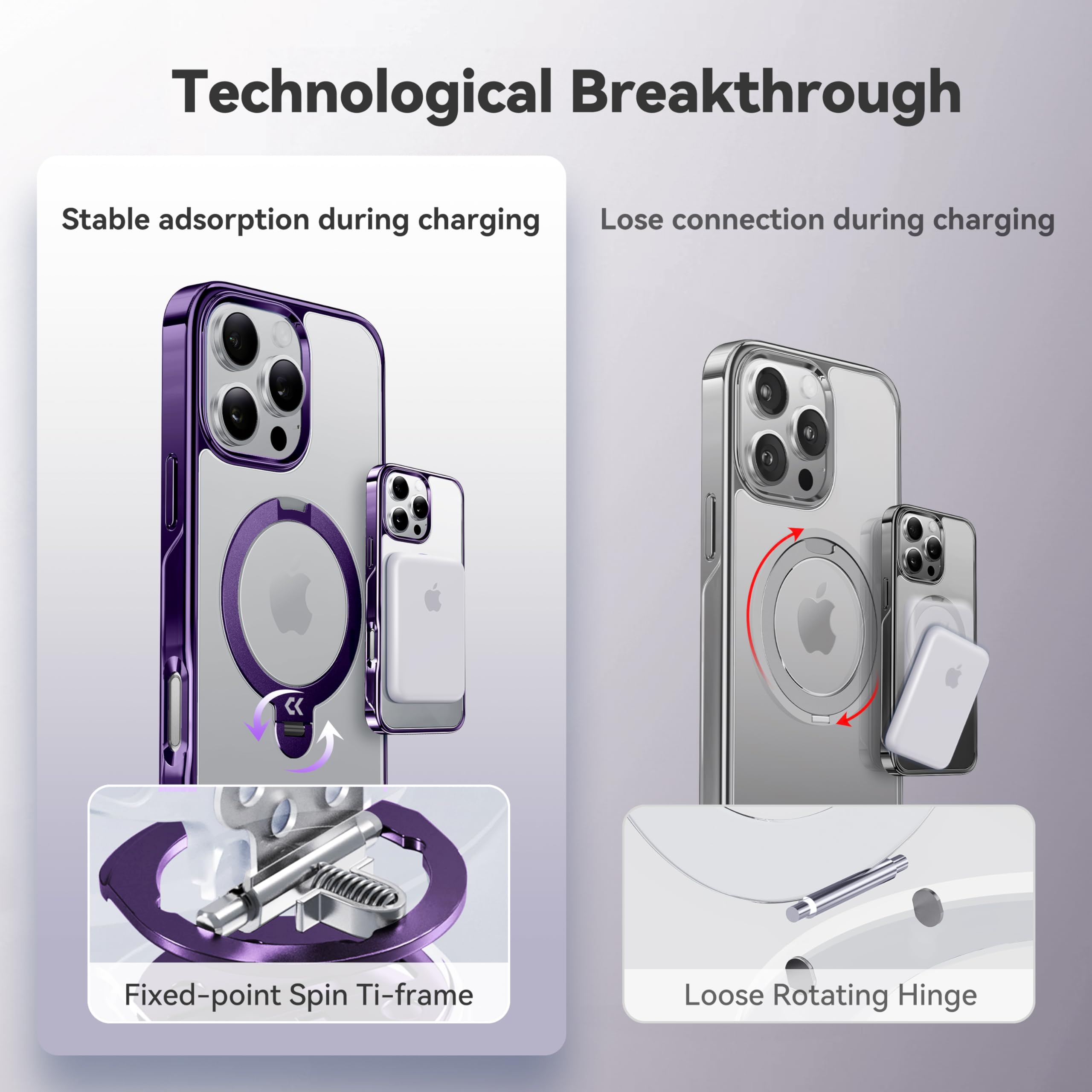 iPhone用チタンスタンドKOOケース – プレミアムシャイン-CASEKOO