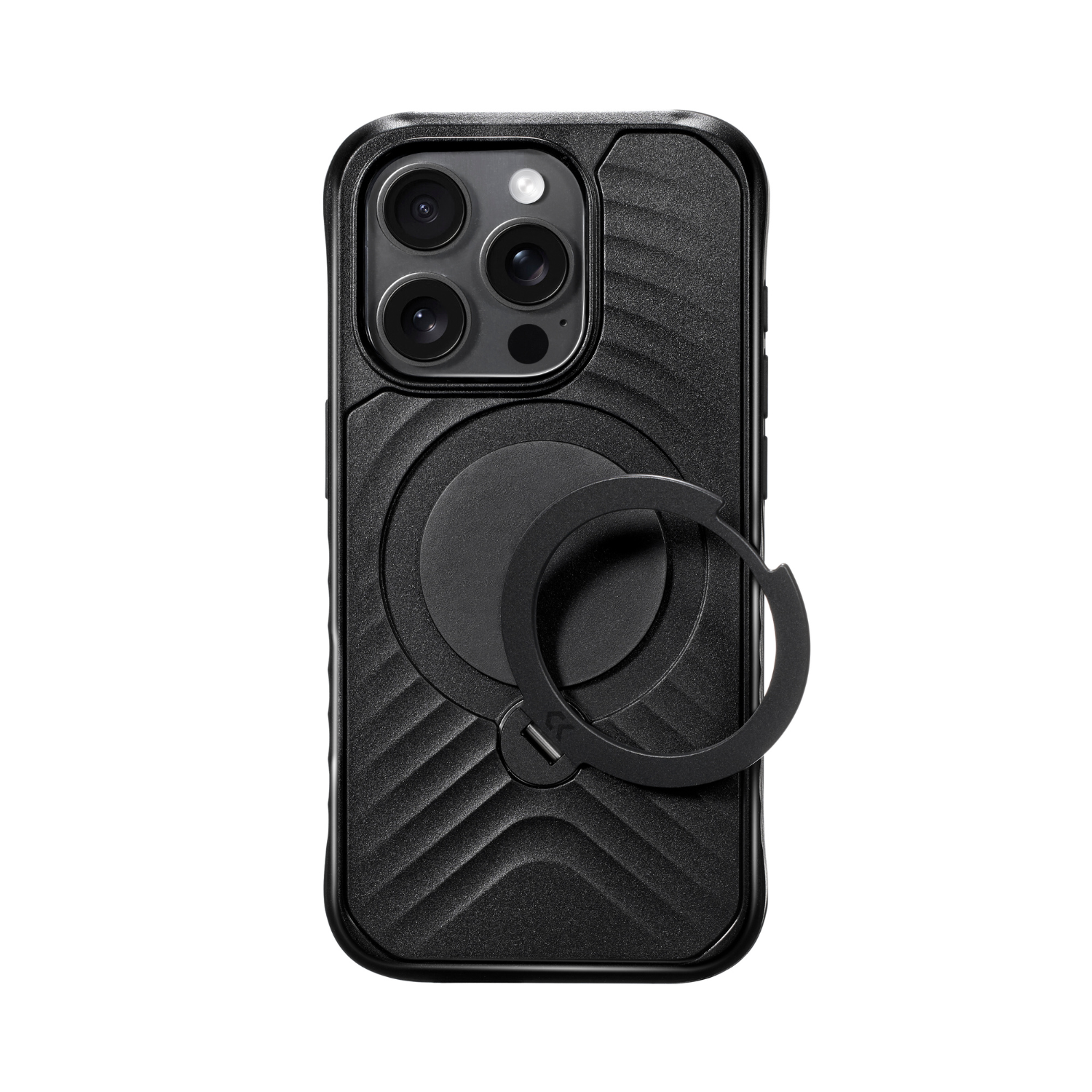 front view of iPhone Rugged Shockproof Magic Stand Pro Case with Built-in Rotatable Magnetic Kickstand