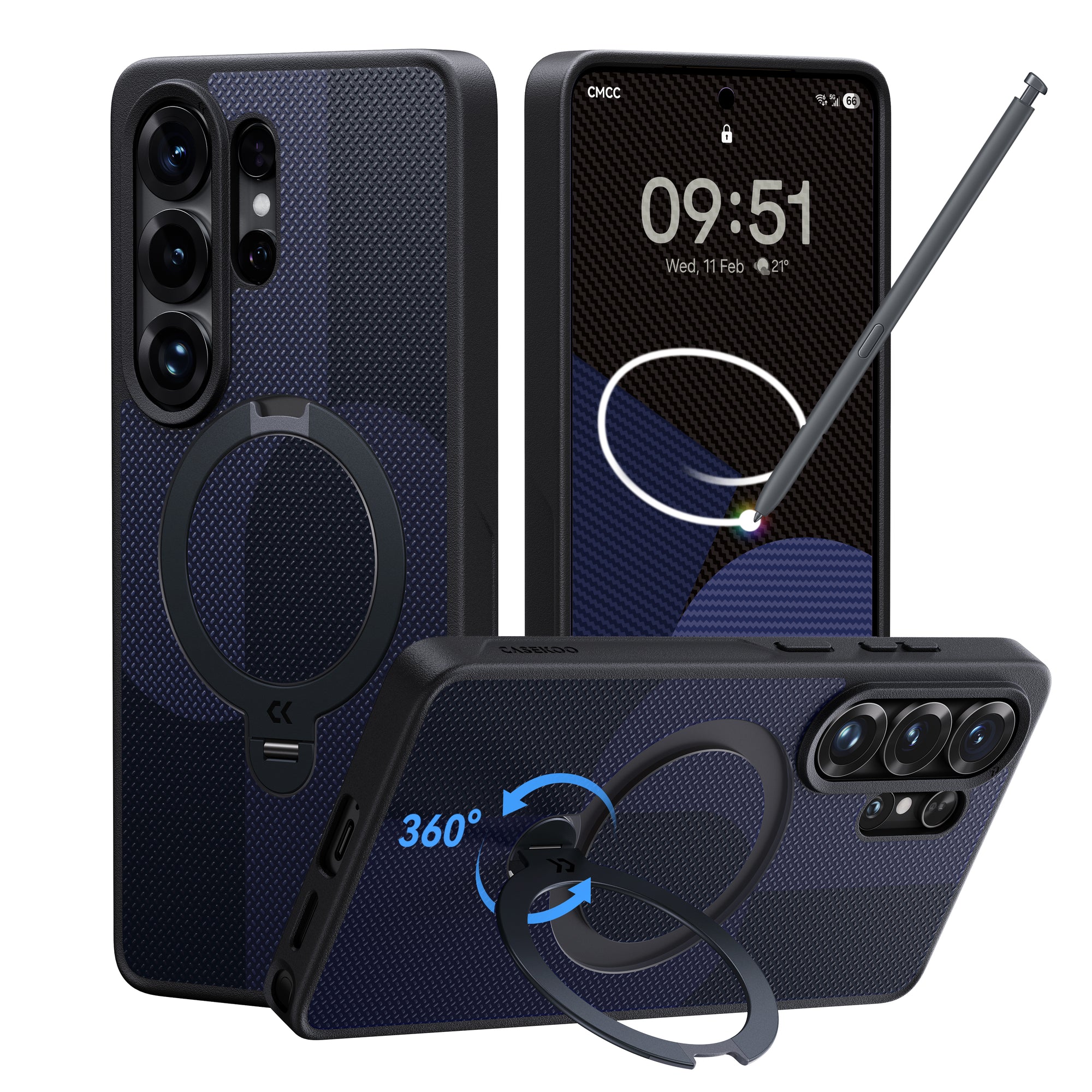 CASEKOO® Matte Magic Stand Pro Case for Samsung S26 Ultra – Geometric Design