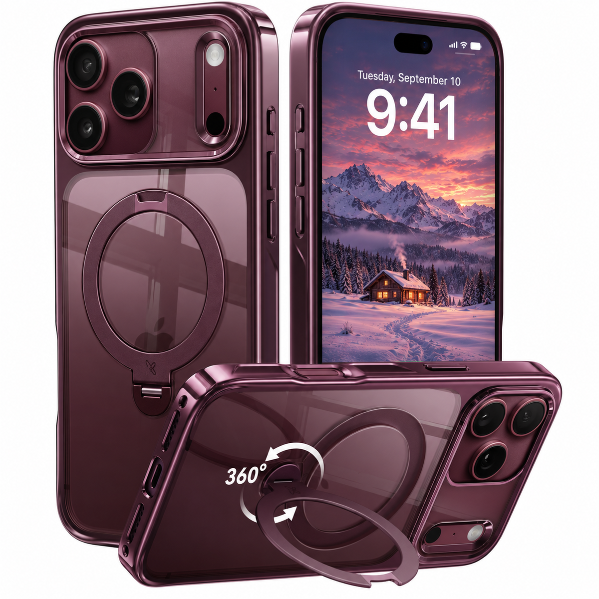 CASEKOO StandKOO Pro Halo Titanium Clear Case