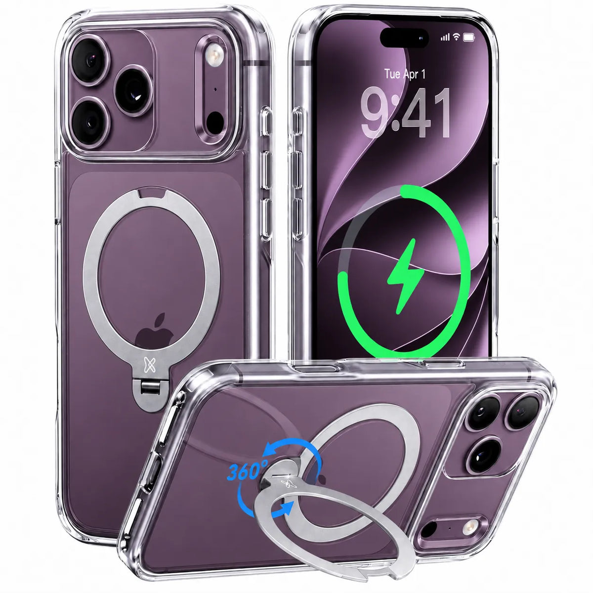 Crystal Clear StandKOO Pro Halo Case