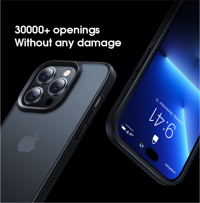 Buy CASEKOO Kooshock Designed for iPhone 13 Pro Case, [10 FT Drop  Protection] [Skin-Friendly Touch] Rugged Matte Back and Built-in Airbags,  Slim Translucent Protective Cover 6.1 inch 5G, Space Black Online at
