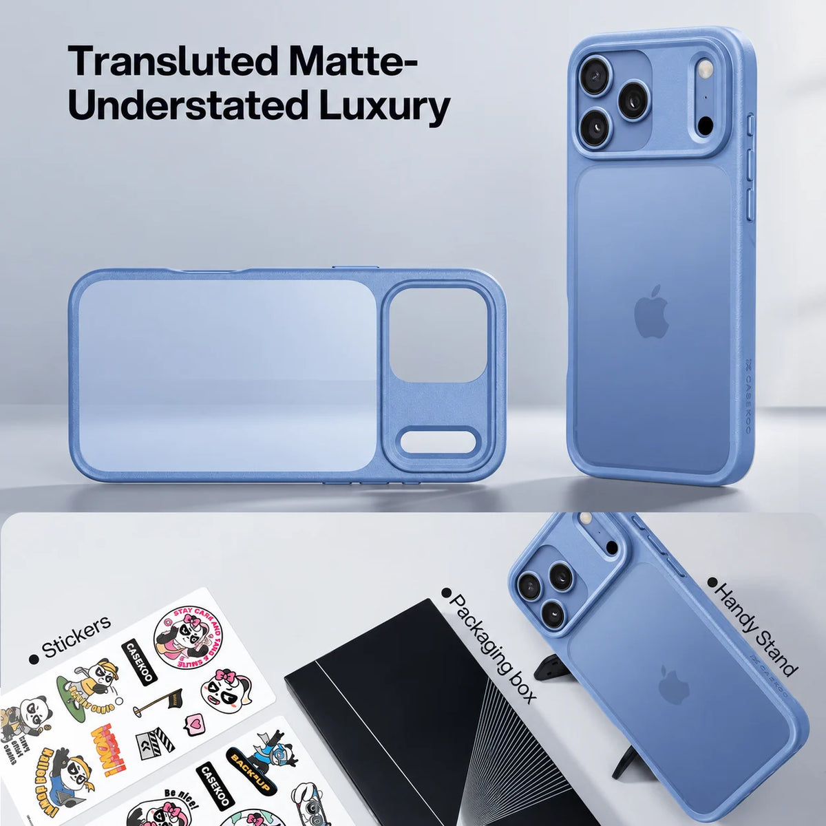 iPhone用マットベーシックスマホケース - シンプルで毎日使える保護力 - CASEKOO