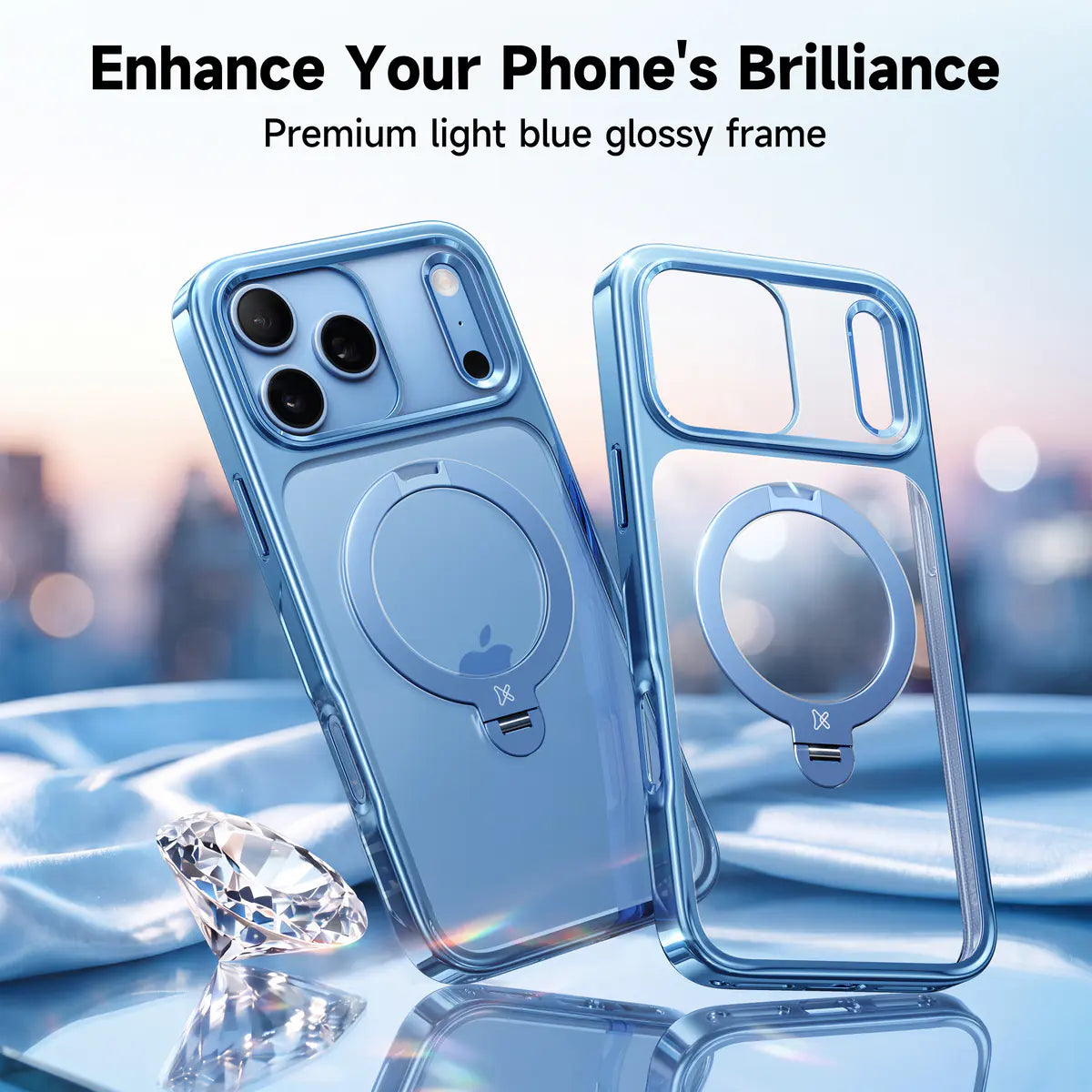 CASEKOO StandKOO Pro Halo Titanium Clear Case