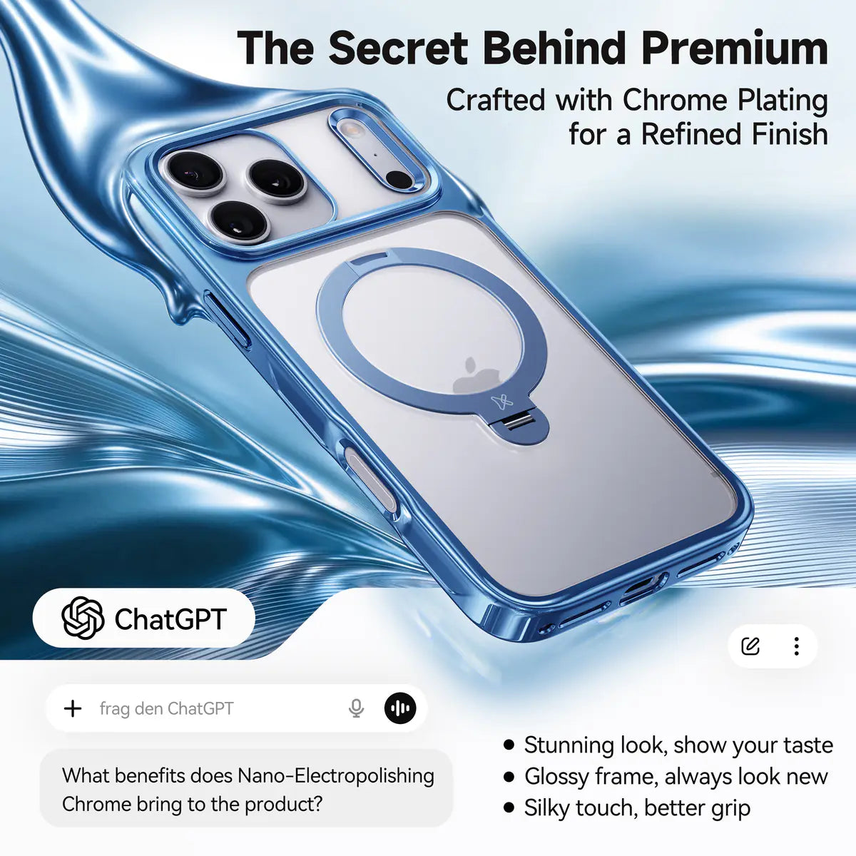 CASEKOO StandKOO Pro Halo Titanium Clear Case