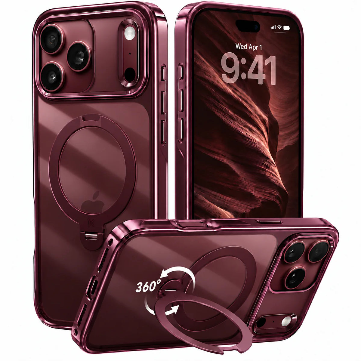 CASEKOO StandKOO Pro Halo Titanium Clear Case