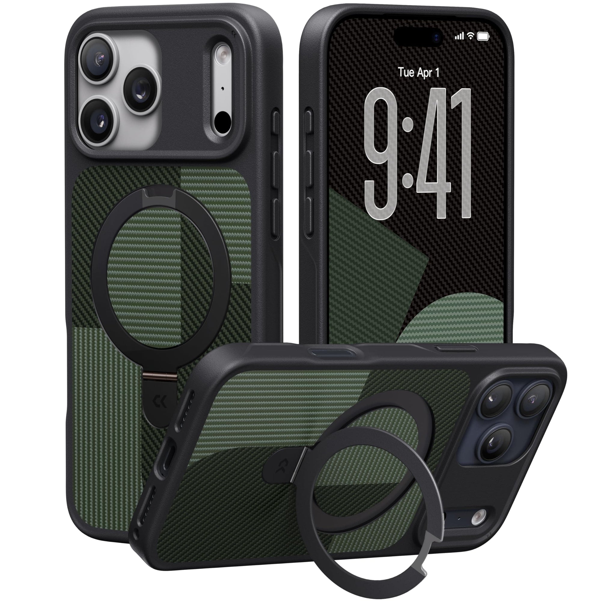 Matte Magic Stand Case for iPhone – Geometric Design-CASEKOO