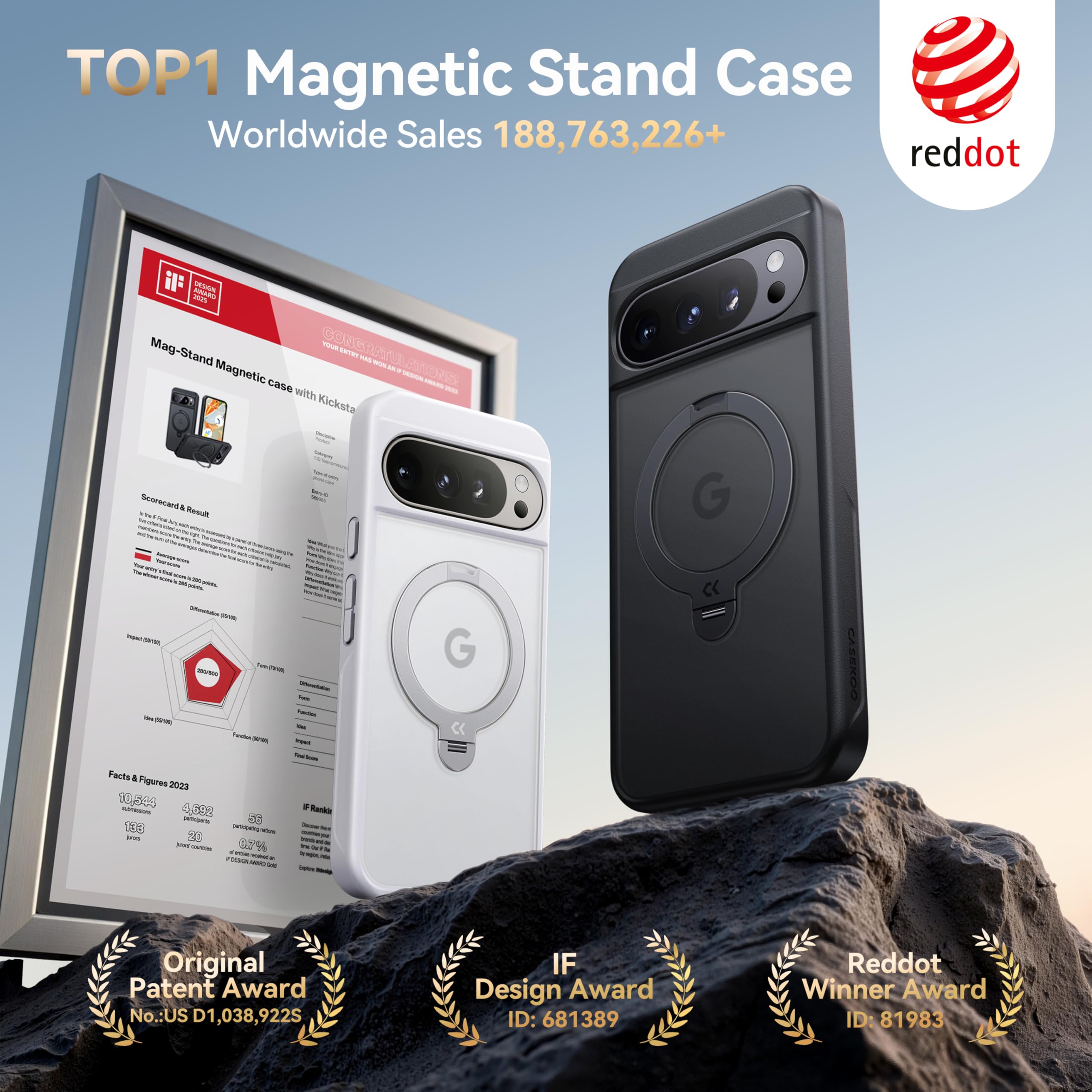 Matte Magic Stand Pro Case for Google Pixel 10 – Sleek Protection-CASEKOO