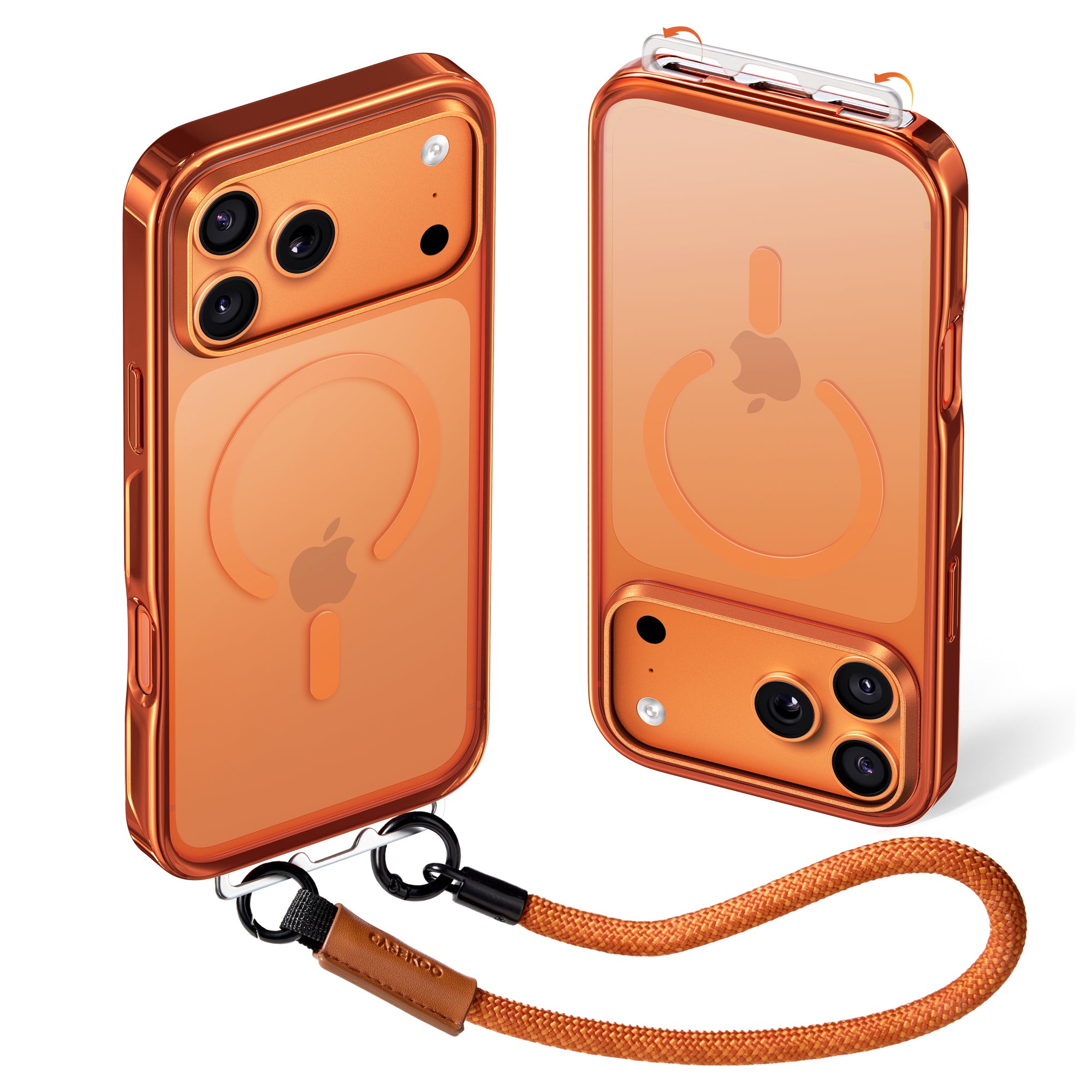 LINKOO™ Titanium series Phone Case with Foldable Invisible Lanyard Buckle