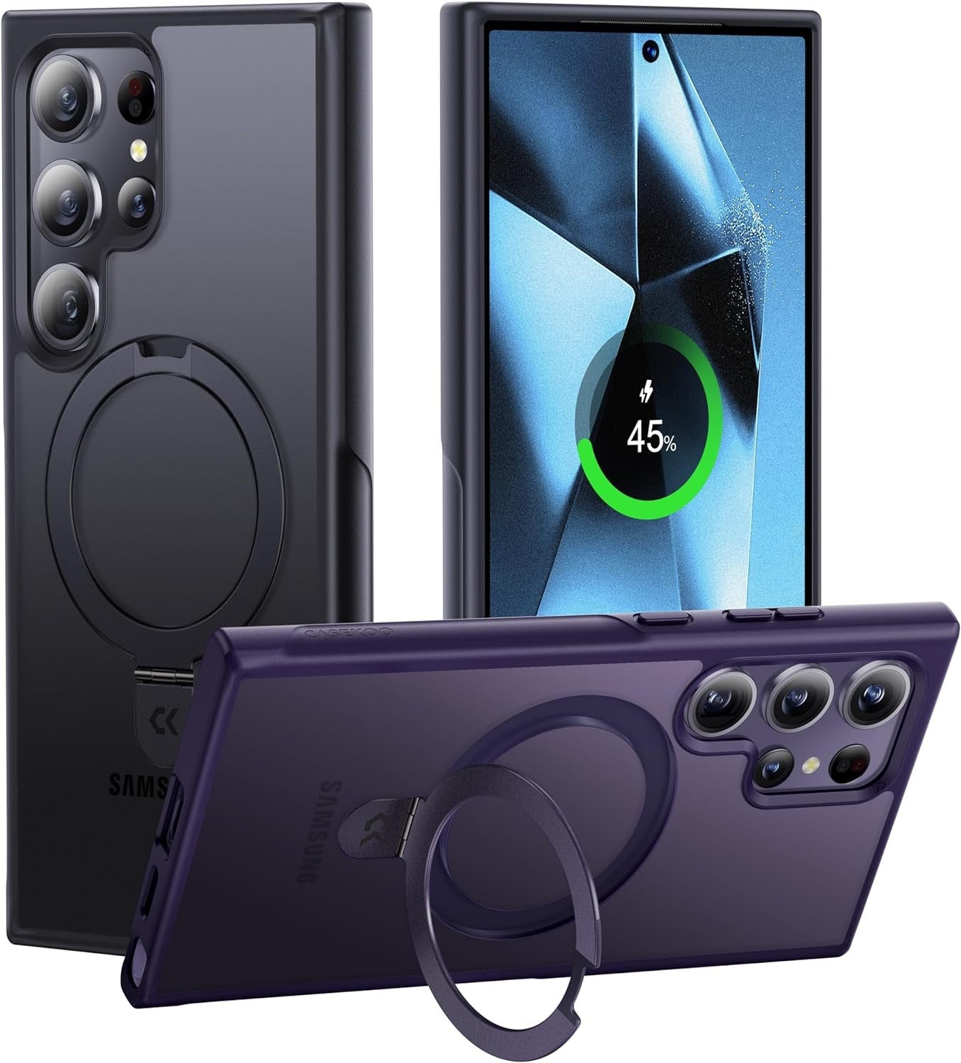 casekoo samsung galaxy s24 ultra kooshock magic stand phone case all 2