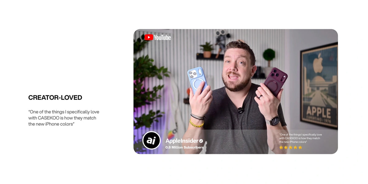 AppleInsider with CASEKOO phone cases