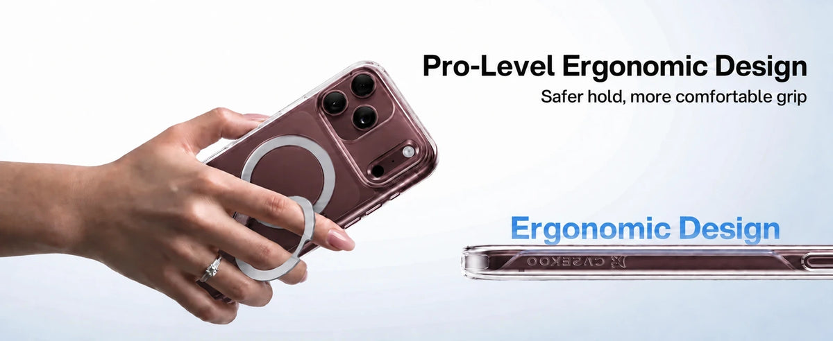 CASEKOO Crystal Clear StandKOO: A steadier grip for everyday use.