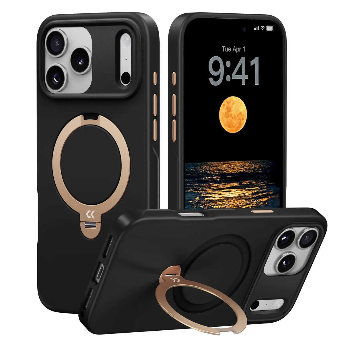 CASEKOO Frost Contrast Color Design — black