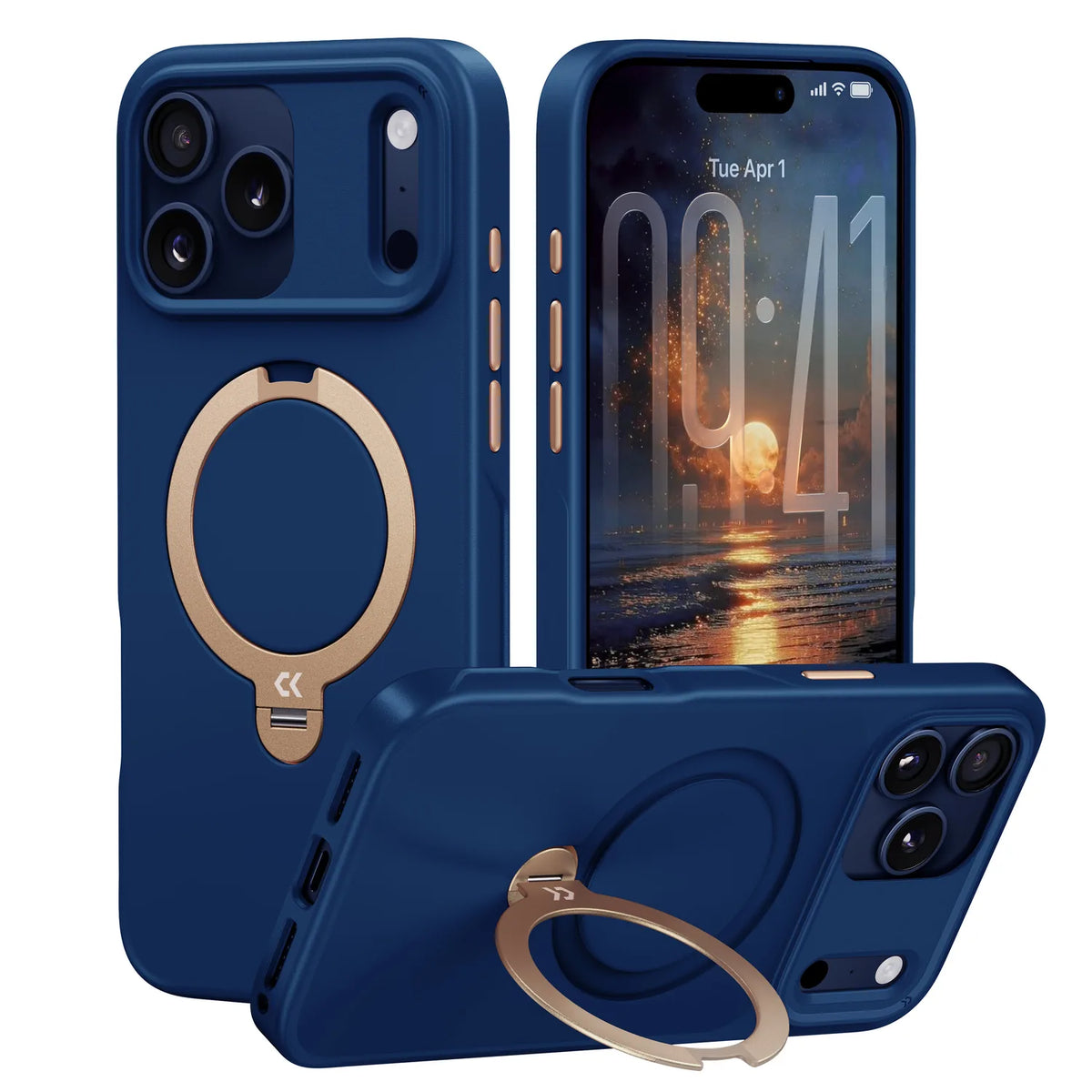 CASEKOO Frost Contrast Color Design — blue