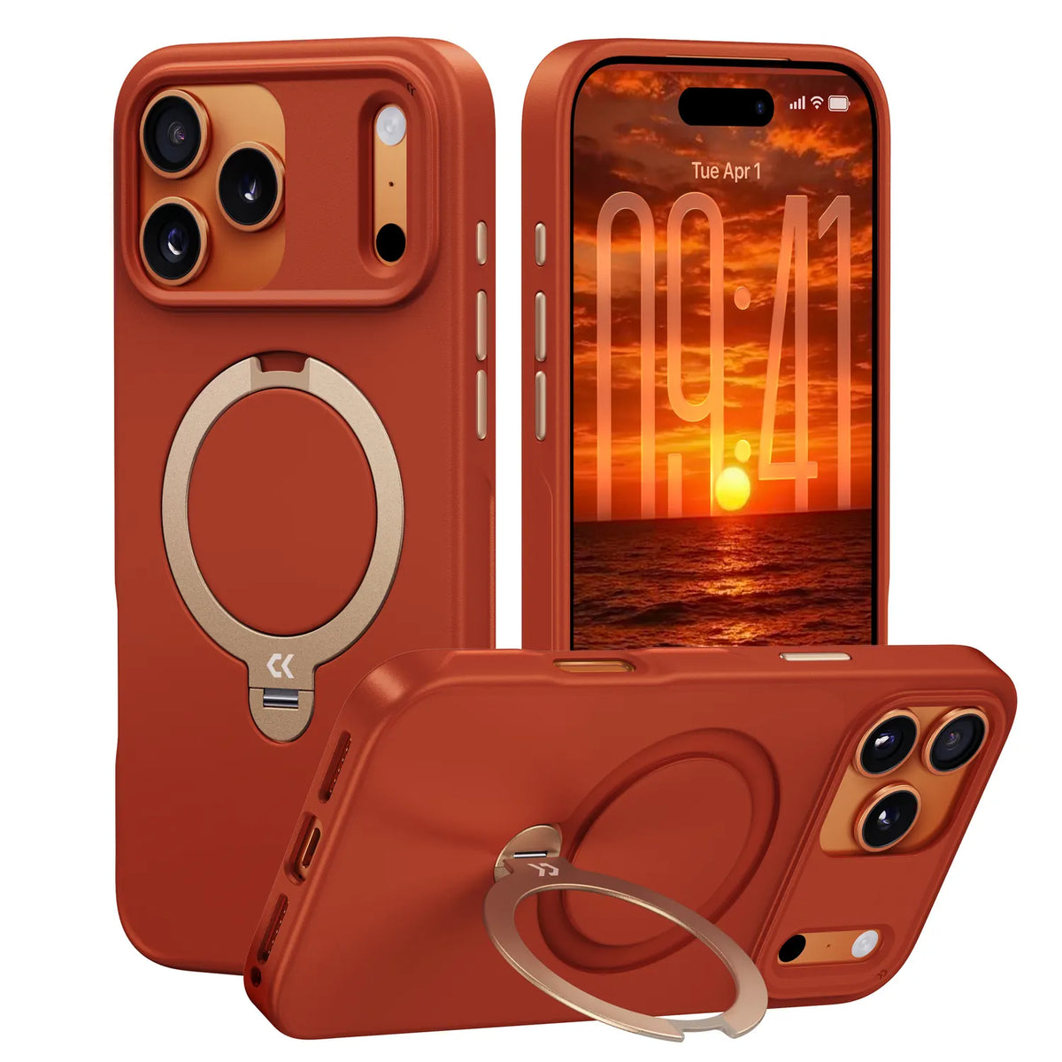 CASEKOO Frost Contrast Color Design — orange