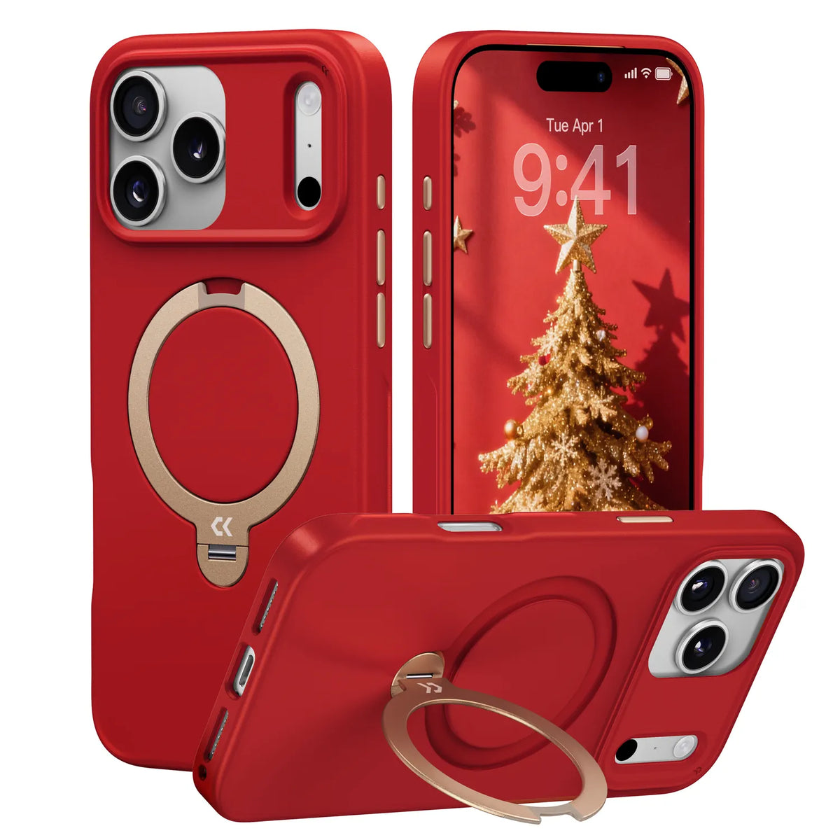 CASEKOO Frost Contrast Color Design — red