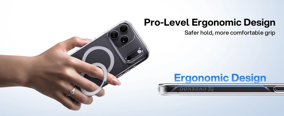CASEKOO Crystal Clear StandKOO: A steadier grip for everyday use.