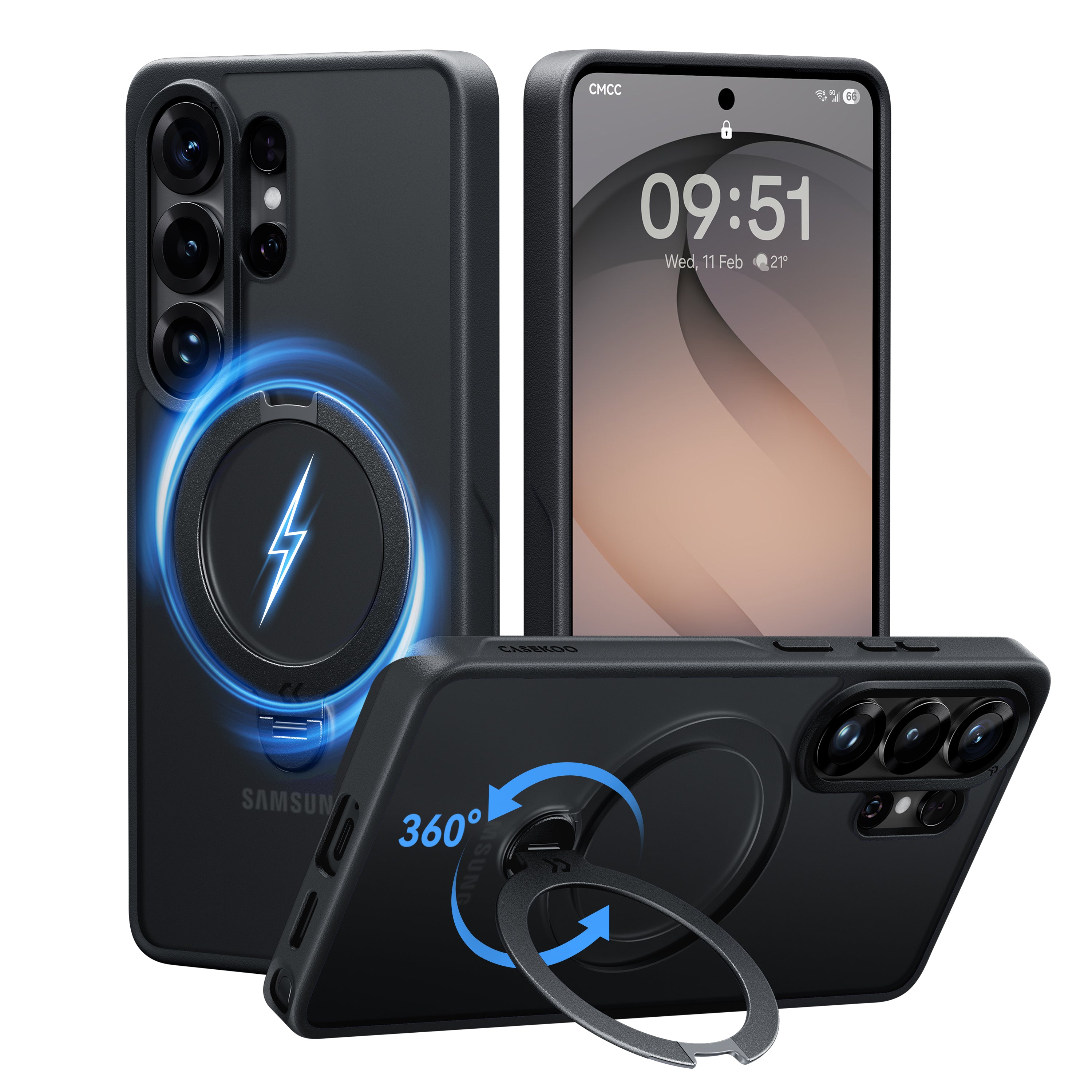 CASEKOO® マットマジックスタンドプロケース Samsung S26 Ultra用