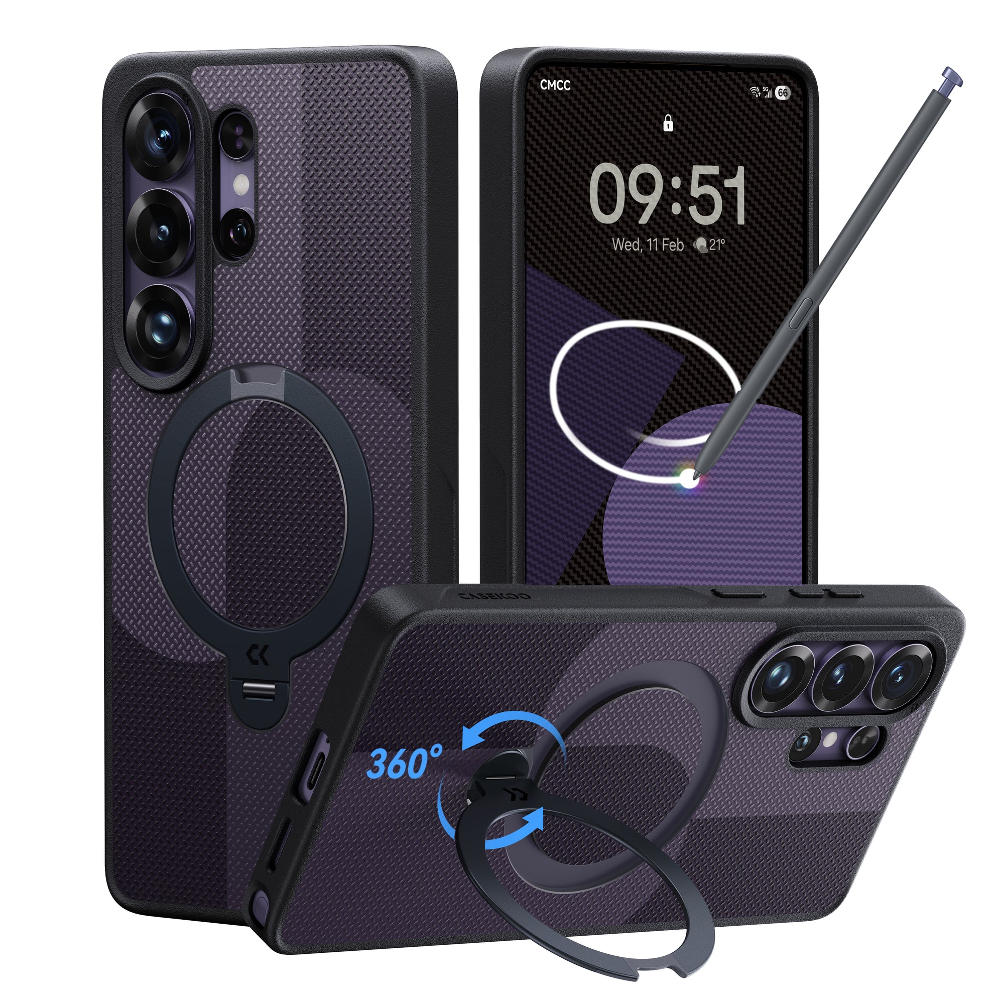 CASEKOO® Matte Magic Stand Pro Case for Samsung S26 Ultra – Geometric Design