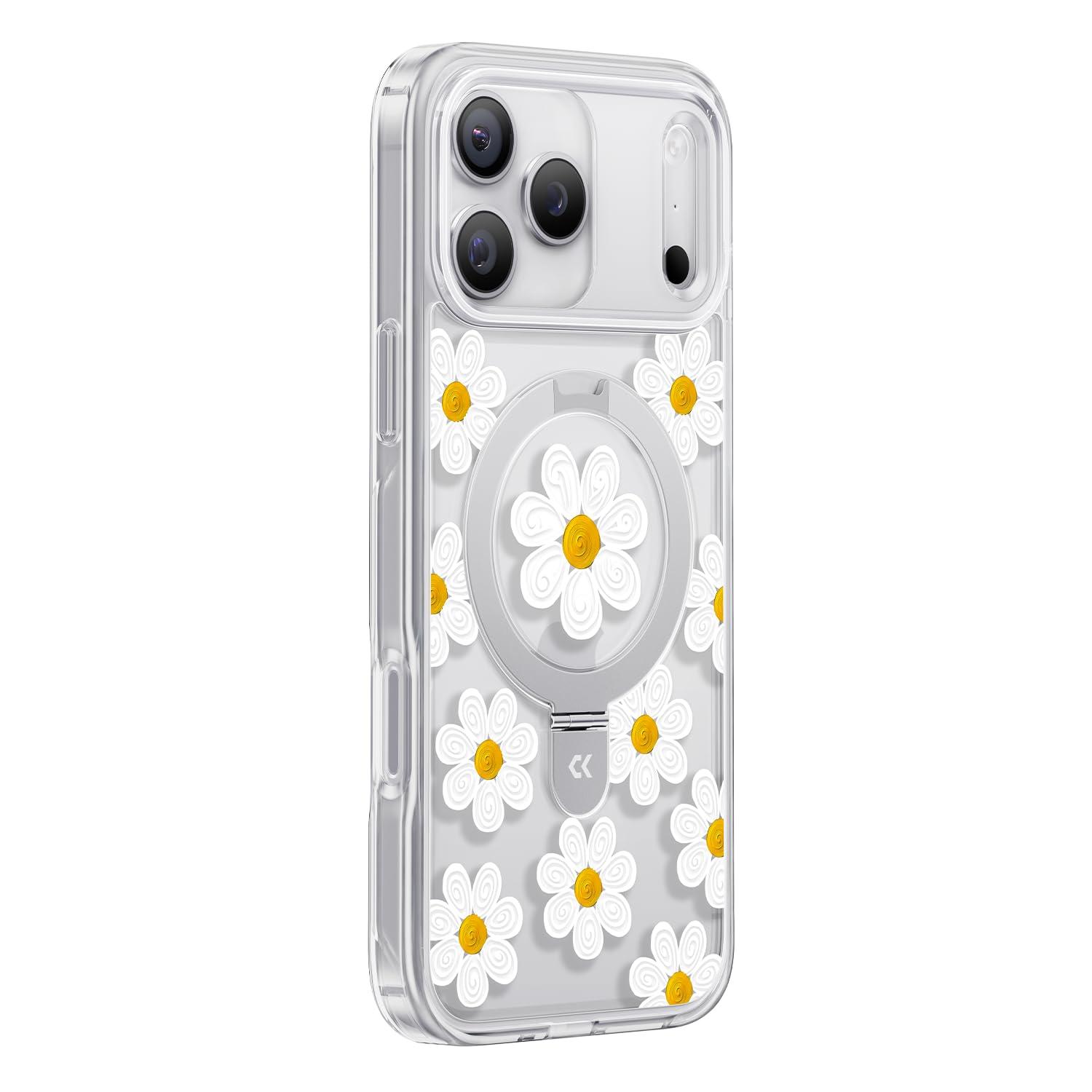 CASEKOO Floral Series Oil Painting Daisy Phone Case with Magnetic Ring Stand