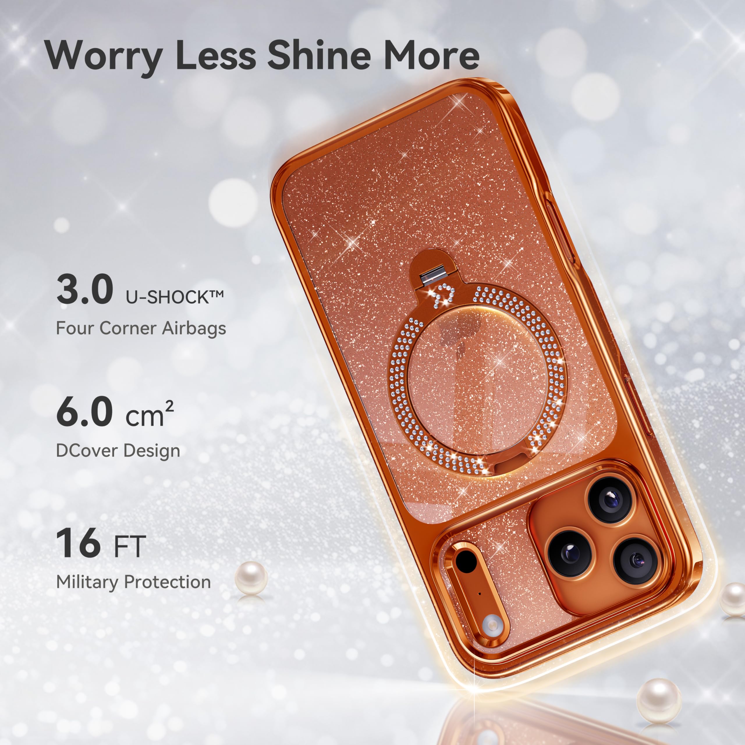 CASEKOO Swarovski Crystal-Inlayed Magic Stand Pro Phone Case for iPhone series