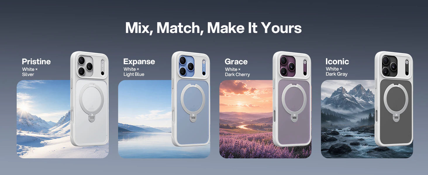 White StandKOO Frost color combinations