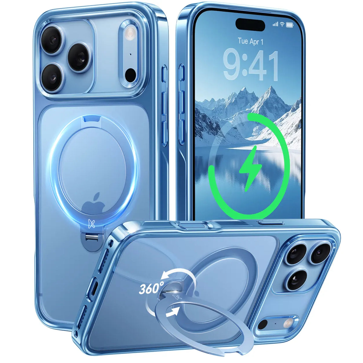 CASEKOO StandKOO Halo in Gentle Blue for iPhone 17 Pro Max