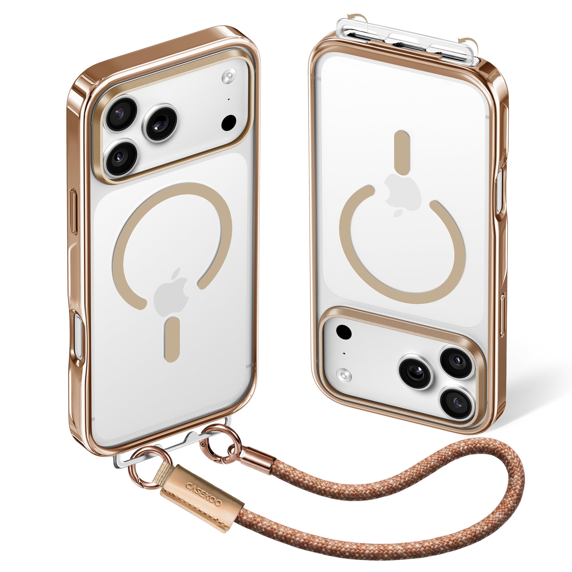 LINKOO™ Titanium series Phone Case with Foldable Invisible Lanyard Buckle