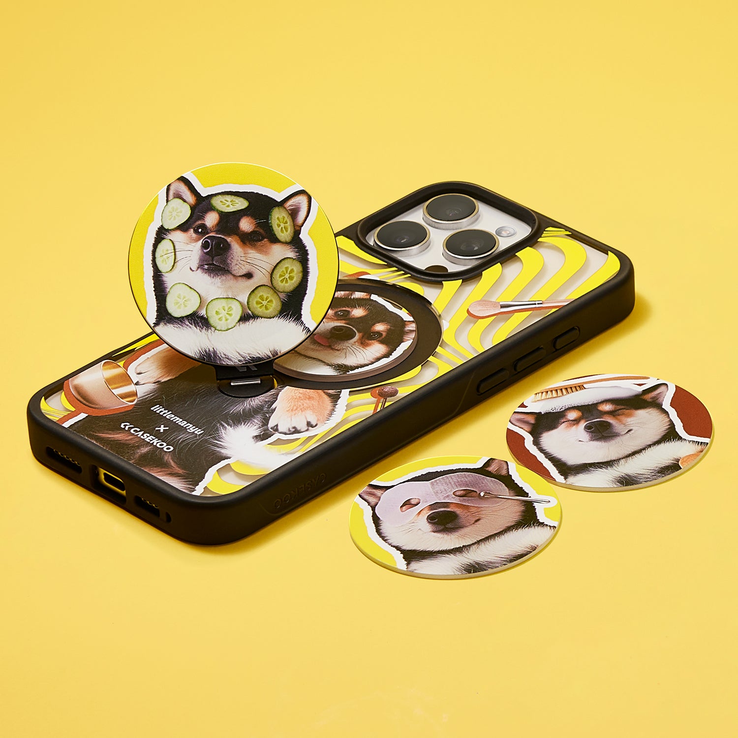 Collab x Manyu Pawfect Chill Time Magic Stand Pro Case Set for iPhone