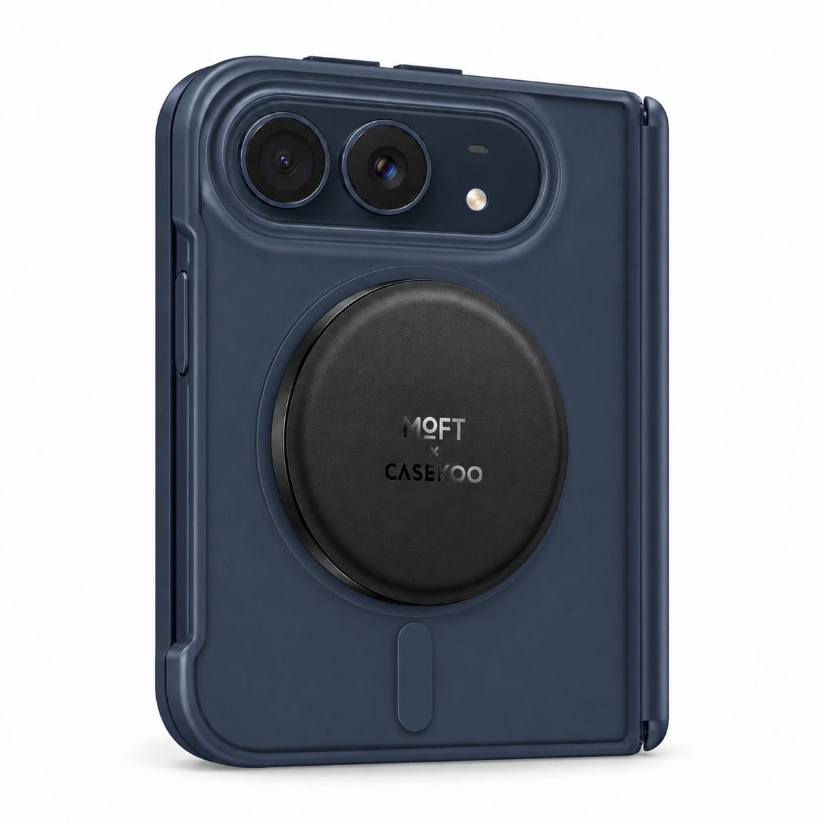 Black MOFT × CASEKOO stand on a Night Sky Duo case