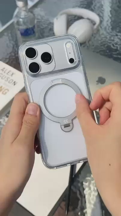 Emma using the CASEKOO StandKOO Halo case